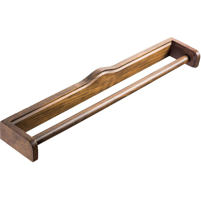 [PIPPO 4 NS] Barre Porte-serviette De 56 Cm En Bois Mod. Mathilde - IDRALITE (noce scuro)